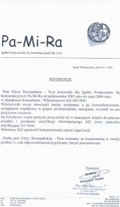 2005.11.09 - Spółka Producentów Jaj Konsumpcyjnych Sp. z o.o. Pa-Mi-Ra w Środzie Wlkp.